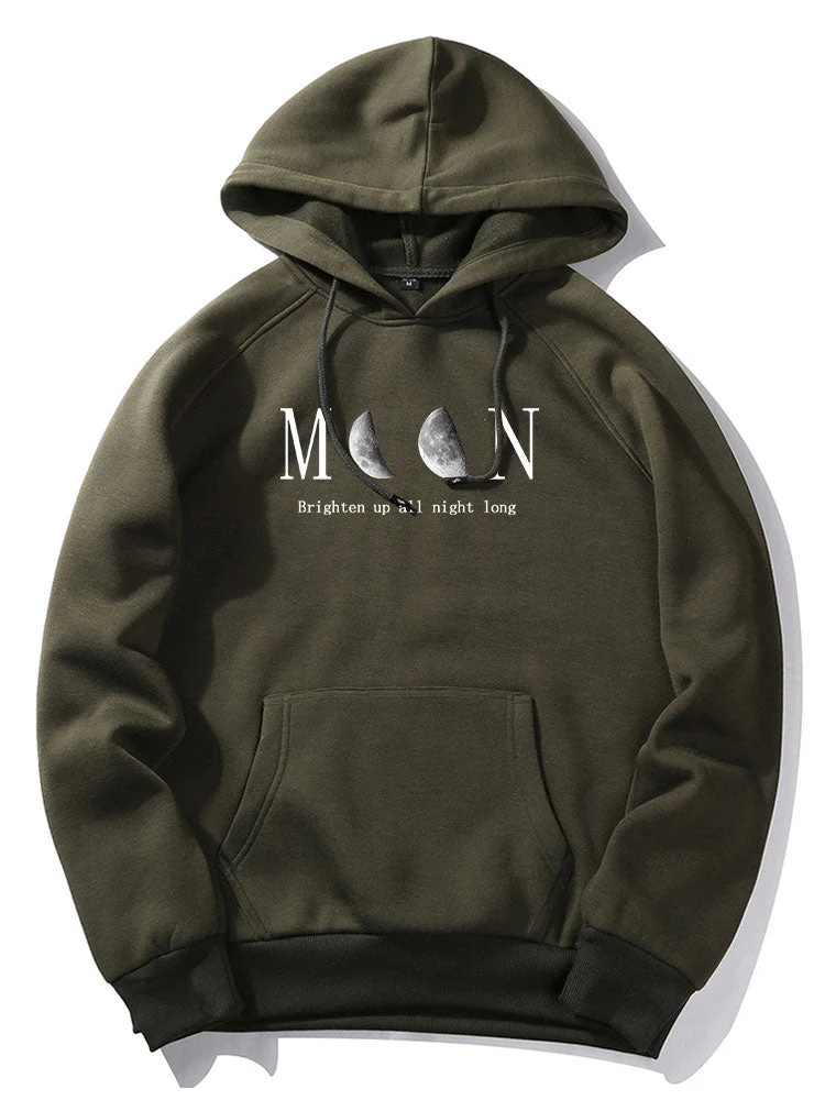 Julius | Moon Letter Print Hoodies - Image 3
