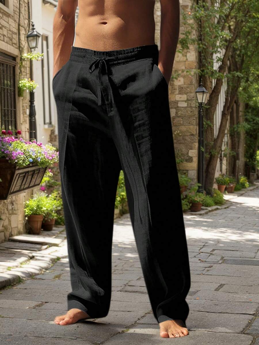 Justin | LIGHTWEIGHT LINEN PANTS WITH DRAWSTRING - Image 8