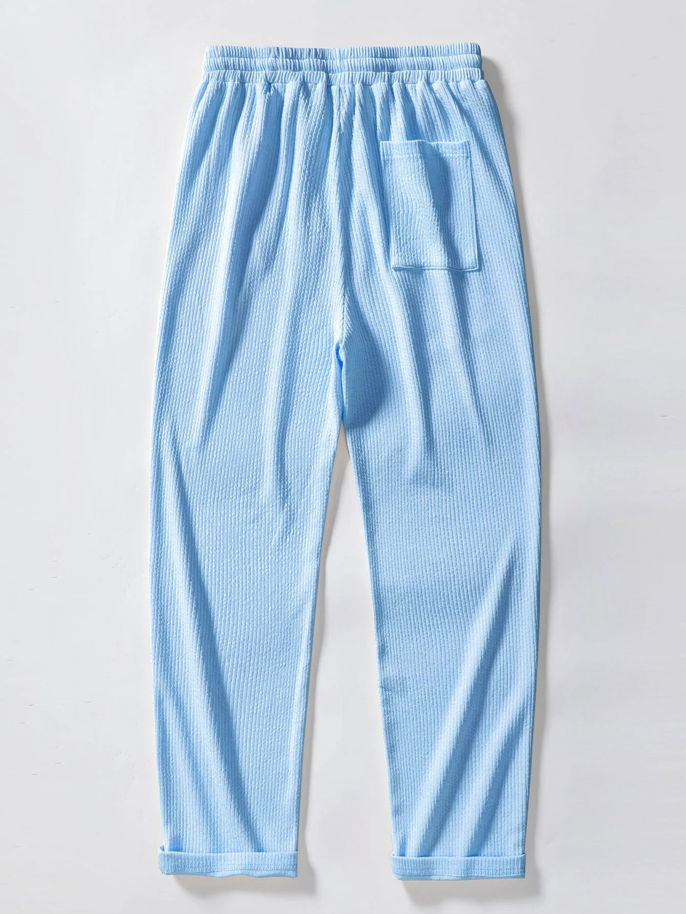 Justino® | Long Sleeve Muscle Fit Ribbed Button Up Shirt & Straight Leg Ribbed Pants - Image 18