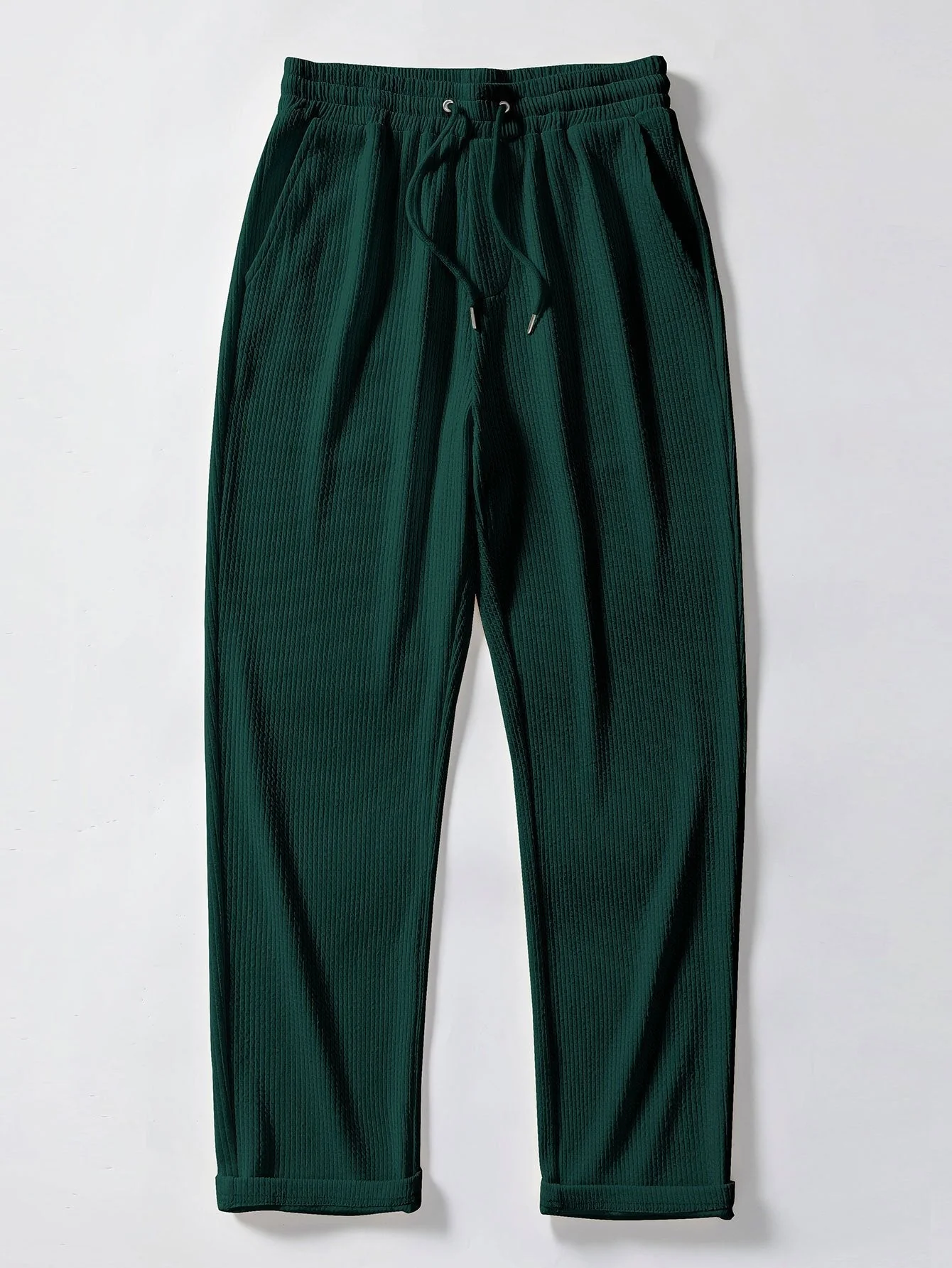 Justino® | Long Sleeve Muscle Fit Ribbed Button Up Shirt & Straight Leg Ribbed Pants - Image 21