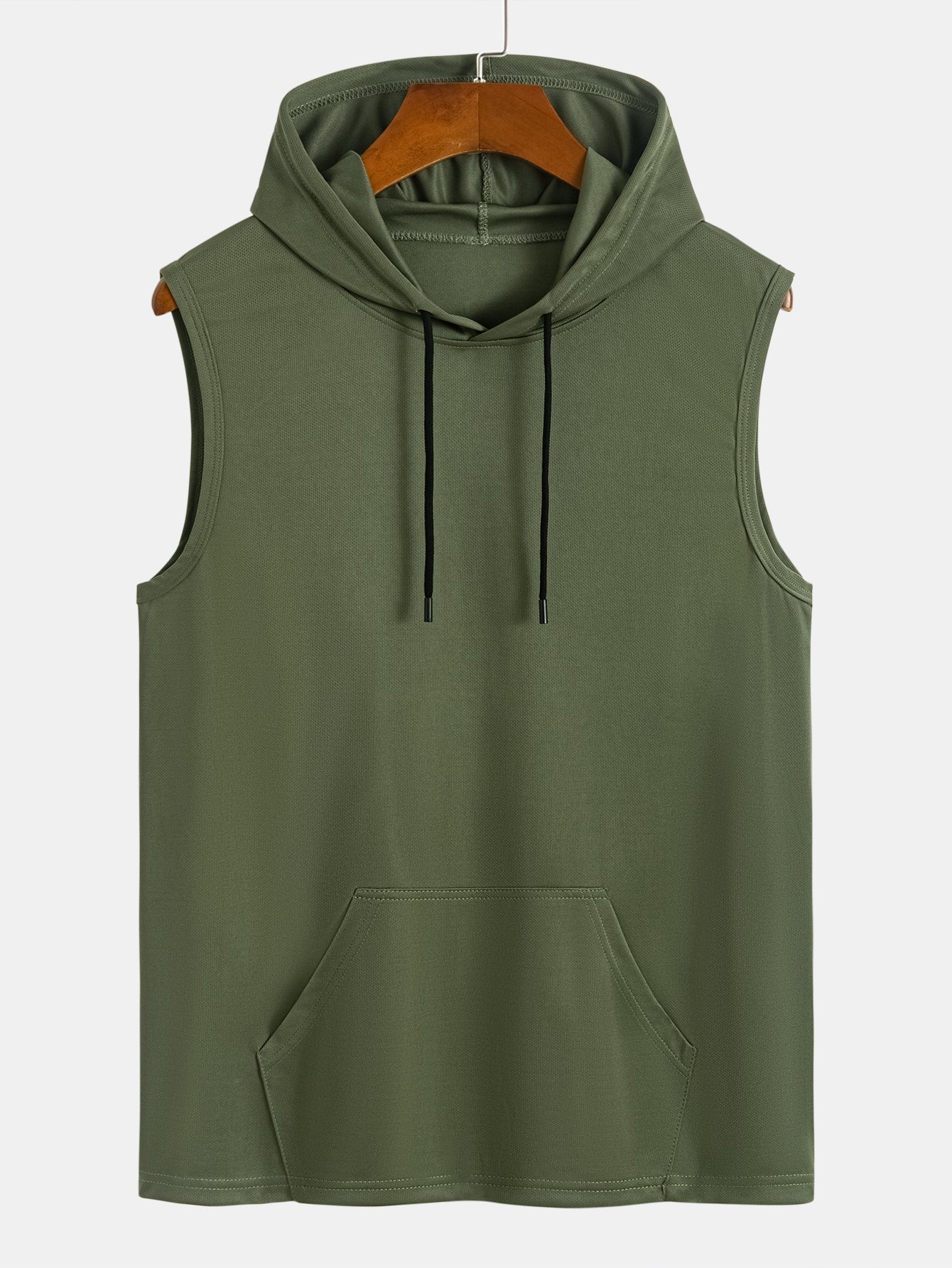 Juvenal® | Athletic Mesh Kangaroo Pocket Hooded Tank