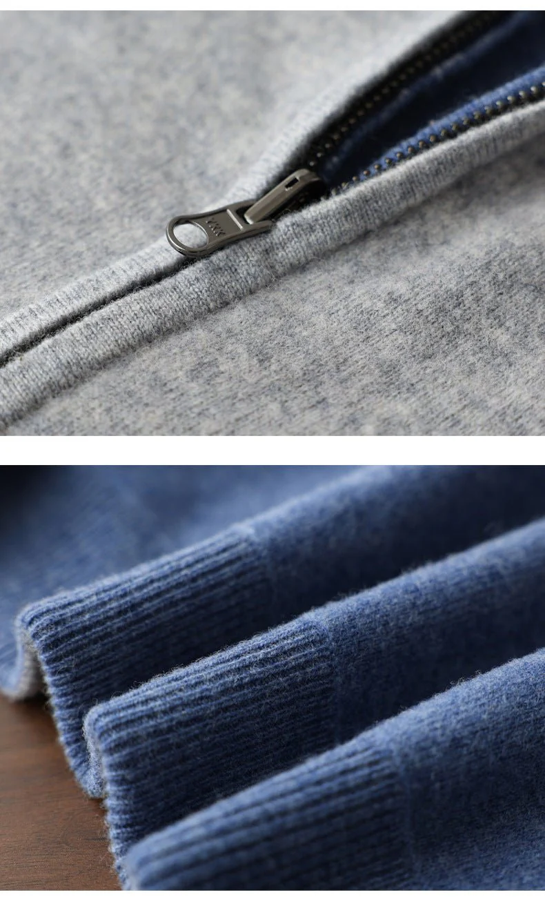 Kail | – Cashmere jacket with modern zip design - Image 8