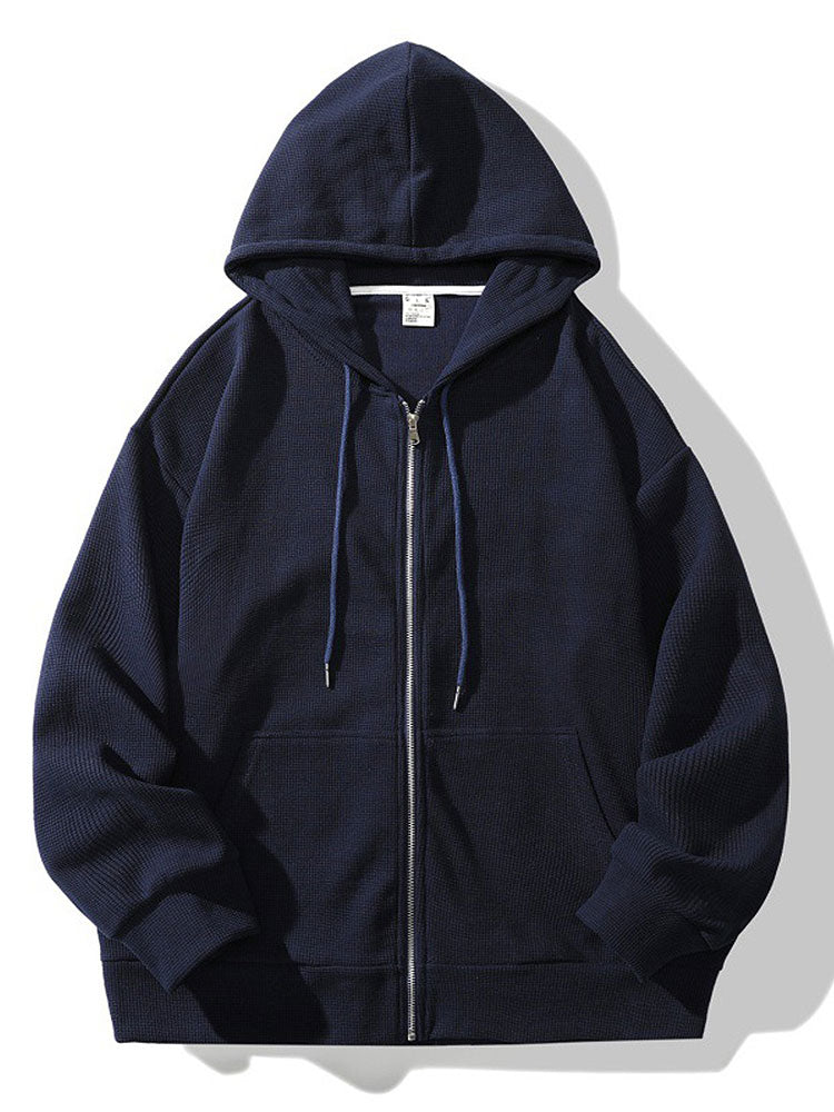 Kalel | Relaxed Waffle Zip Hoodie - Image 12