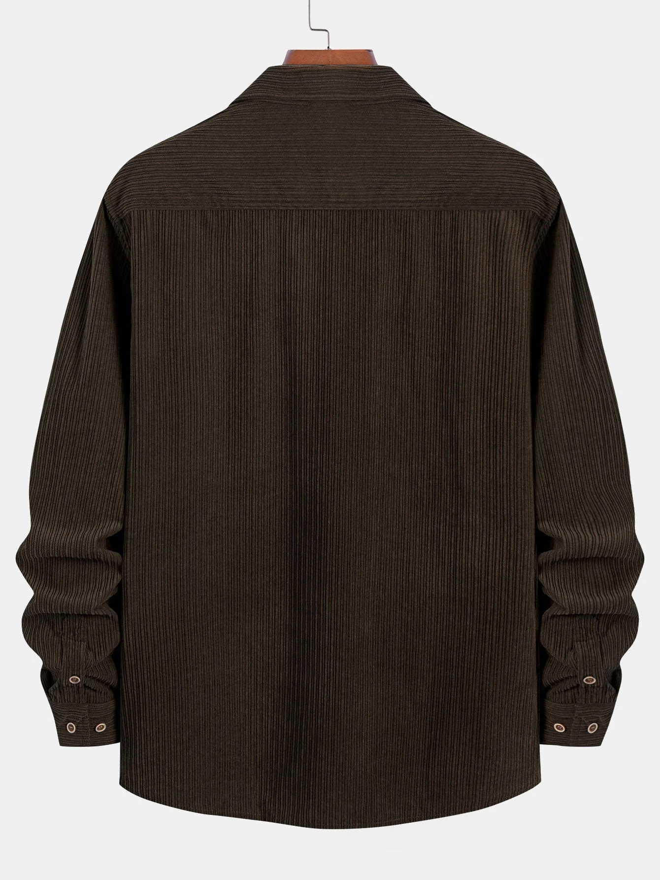 Kareem® | Long Sleeve Corduroy Pocket Button Up Shirt - Image 10