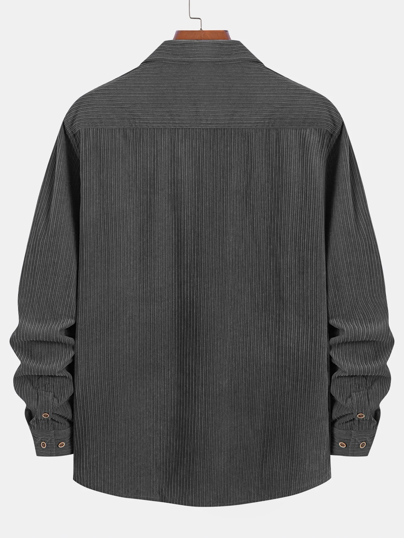 Kareem® | Long Sleeve Corduroy Pocket Button Up Shirt - Image 12