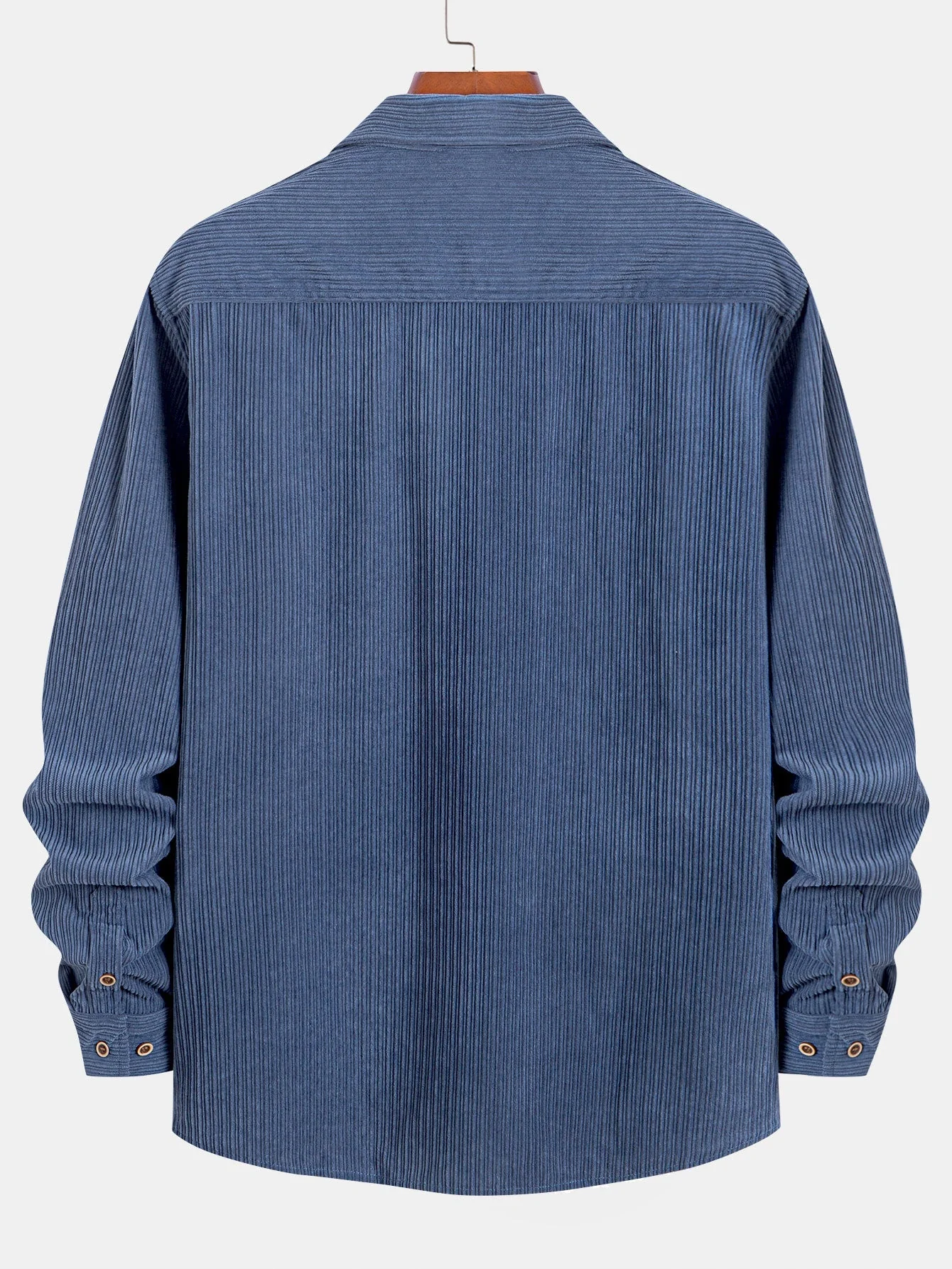 Kareem® | Long Sleeve Corduroy Pocket Button Up Shirt - Image 16