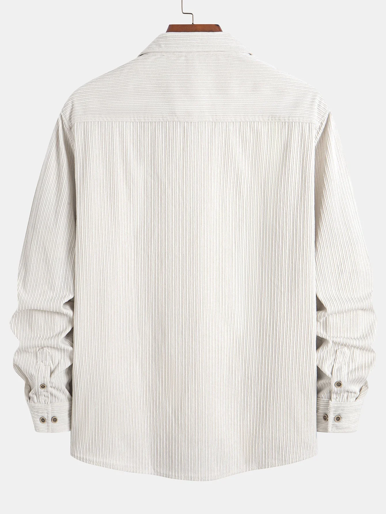 Kareem® | Long Sleeve Corduroy Pocket Button Up Shirt - Image 4
