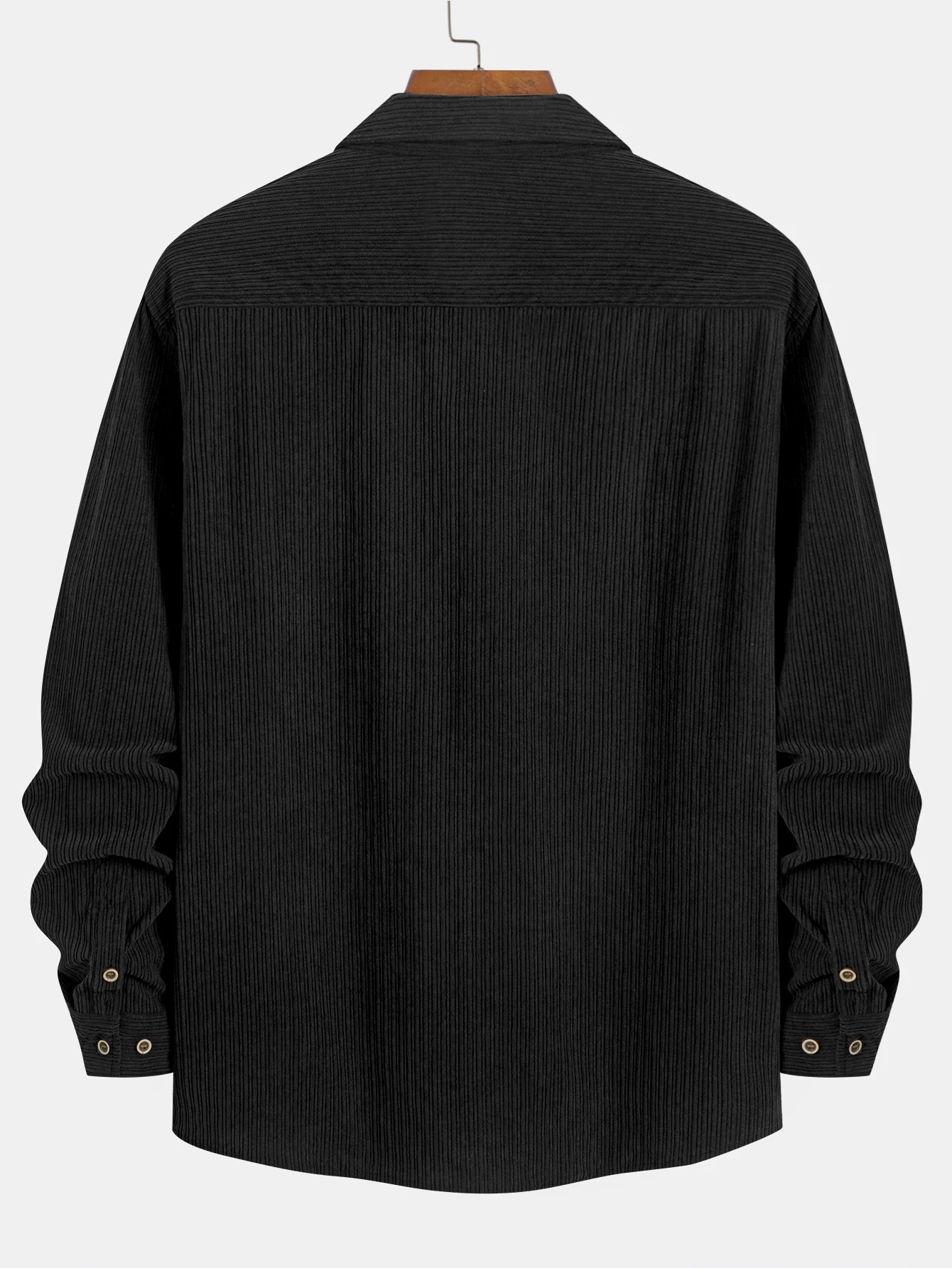 Kareem® | Long Sleeve Corduroy Pocket Button Up Shirt - Image 6