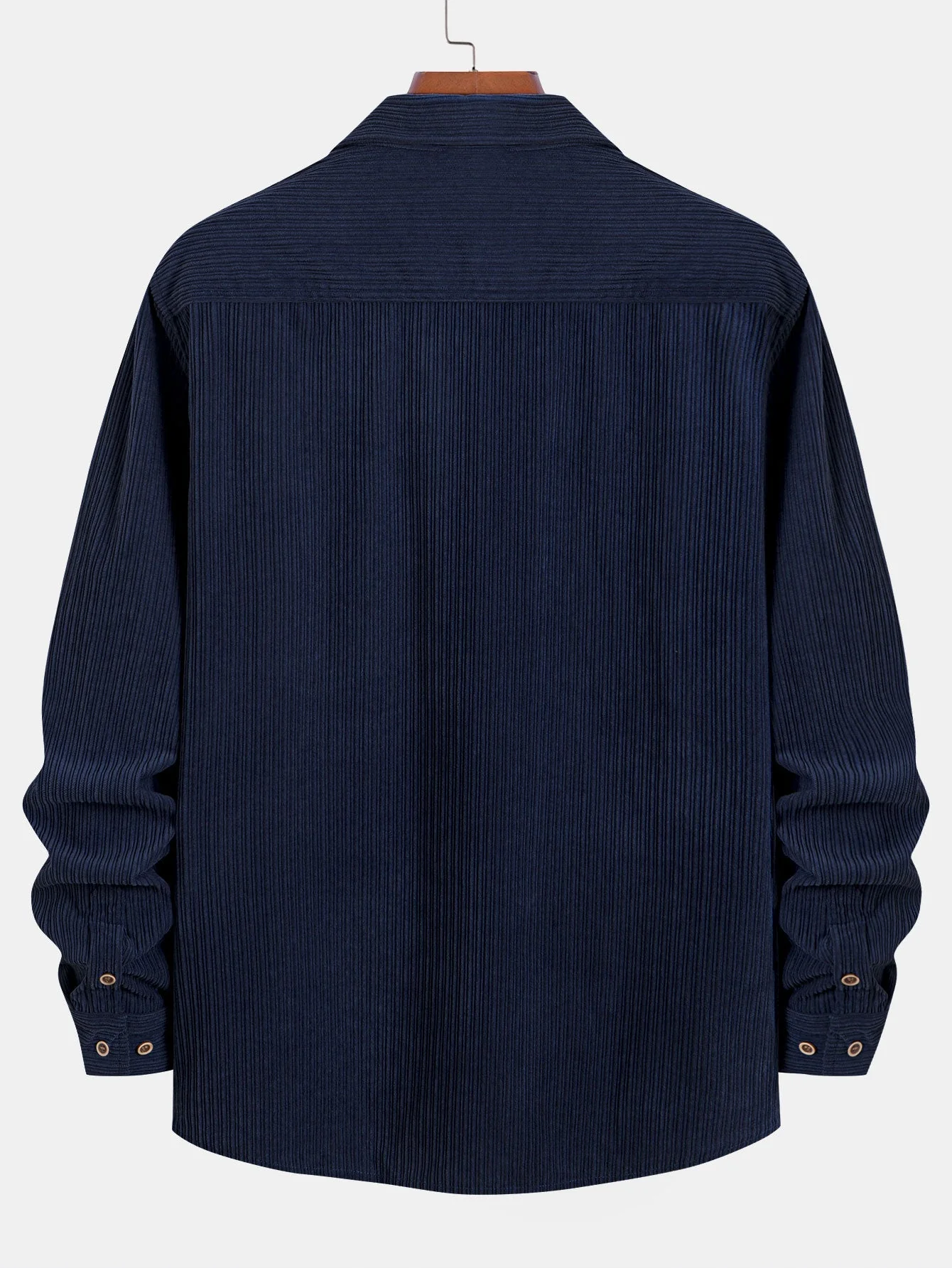 Kareem® | Long Sleeve Corduroy Pocket Button Up Shirt - Image 8