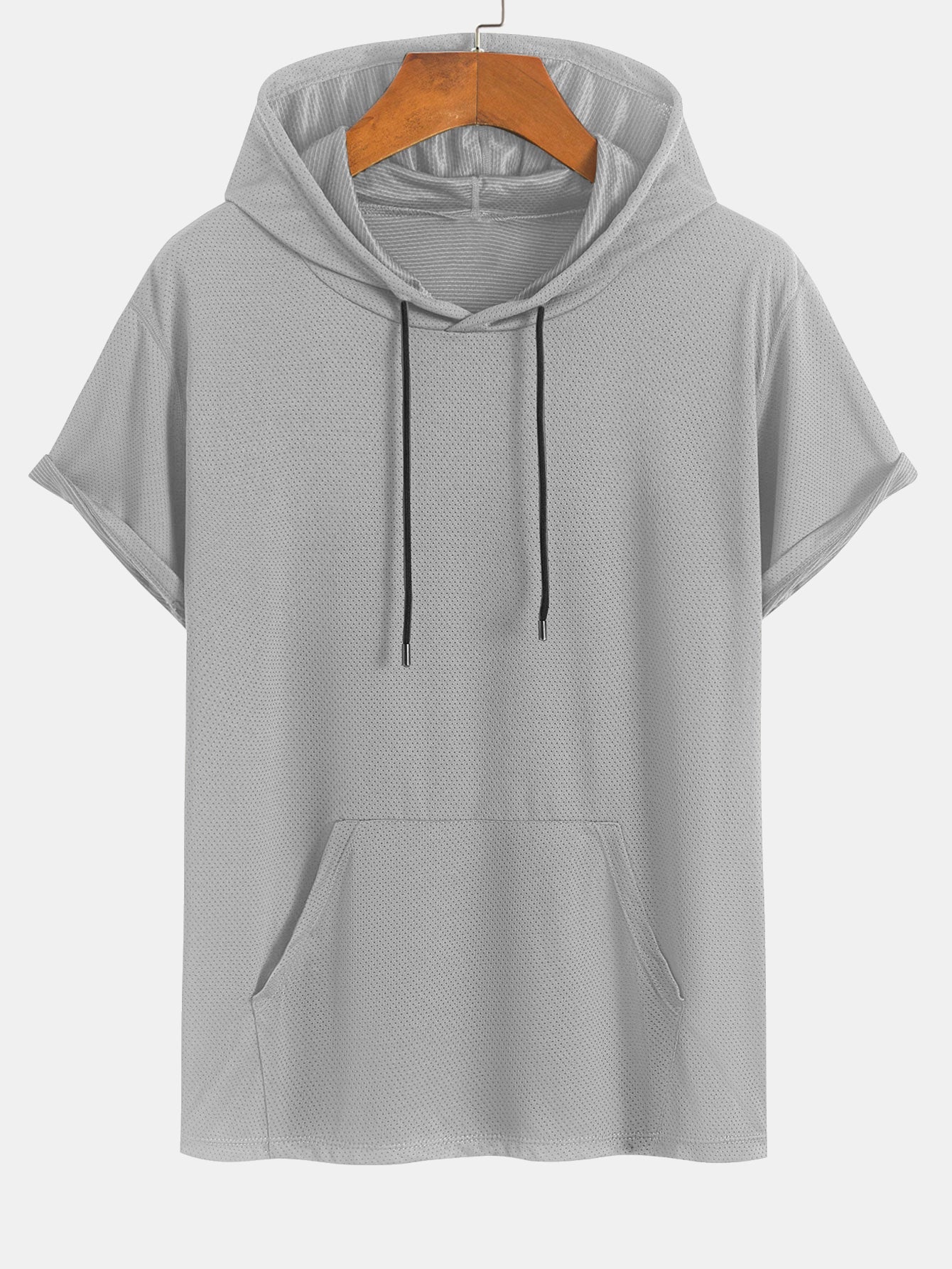 Karim® | Athletic Mesh Kangaroo Pocket Hooded T-Shirt - Image 5