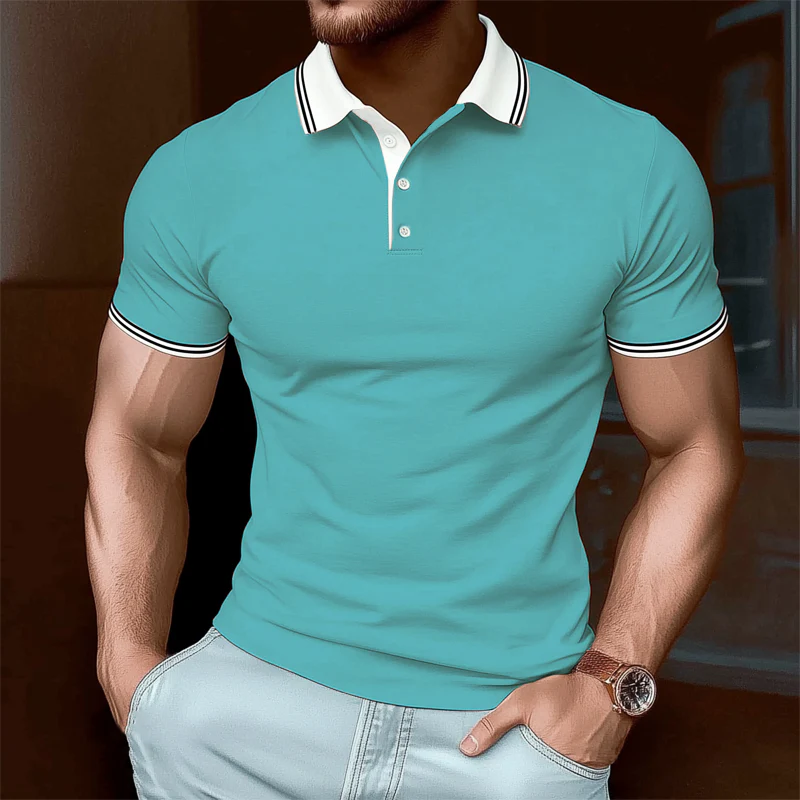 Karl | Men'S Summer Business Cotton Short Sleeve Polo Shirt - Image 5