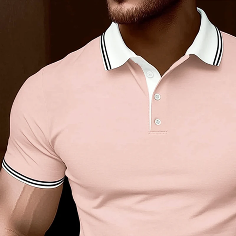 Karl | Men'S Summer Business Cotton Short Sleeve Polo Shirt - Image 7