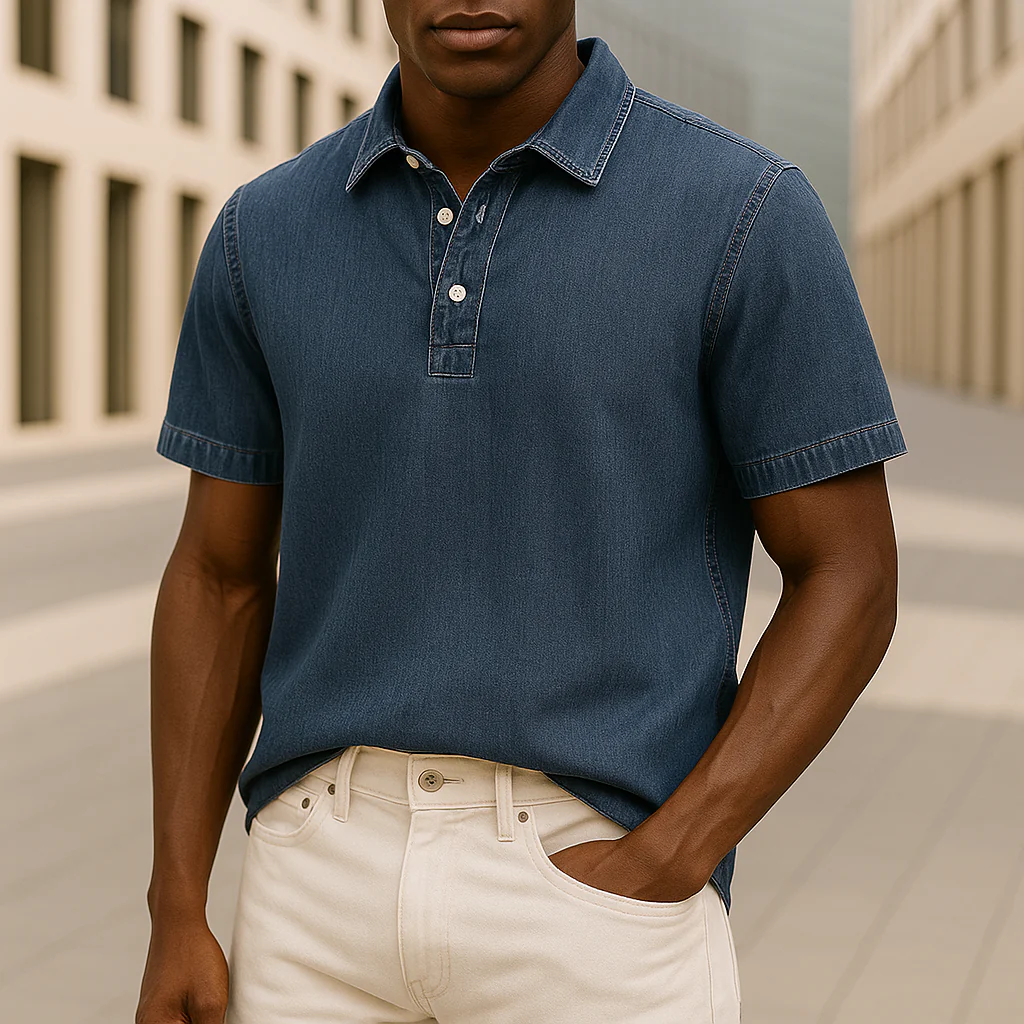 Kavan® | Denim Polo Shirt - Image 2