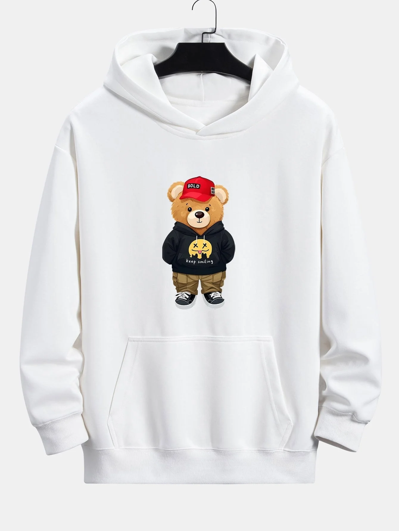 Kelvin | Hip Hop Bear Print Relax Fit Hoodie - Image 4