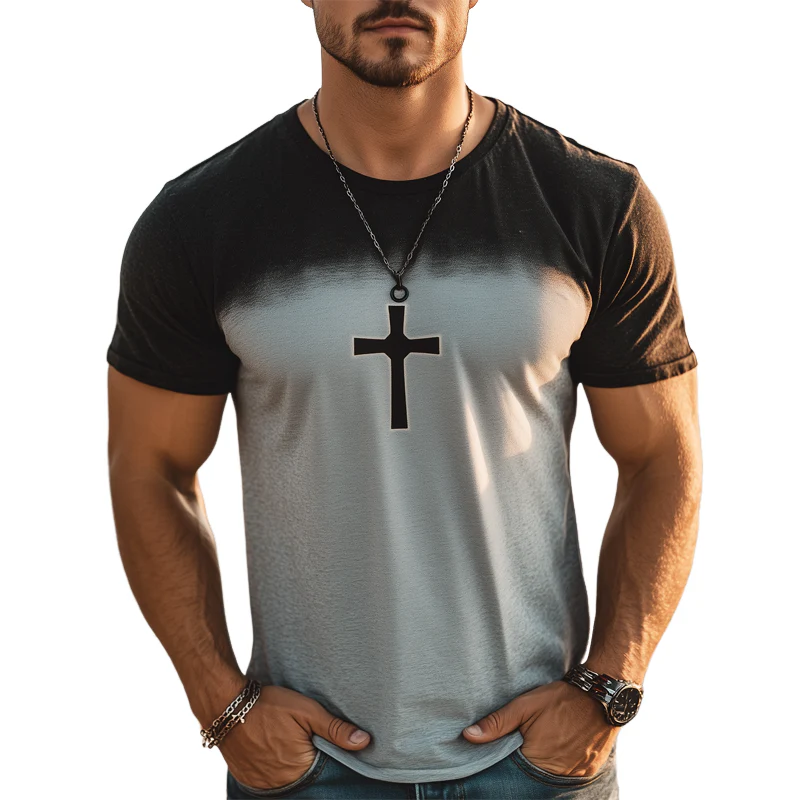 Ken | Men'S Summer Casual Colorblock Printed Short Sleeve T-Shirt