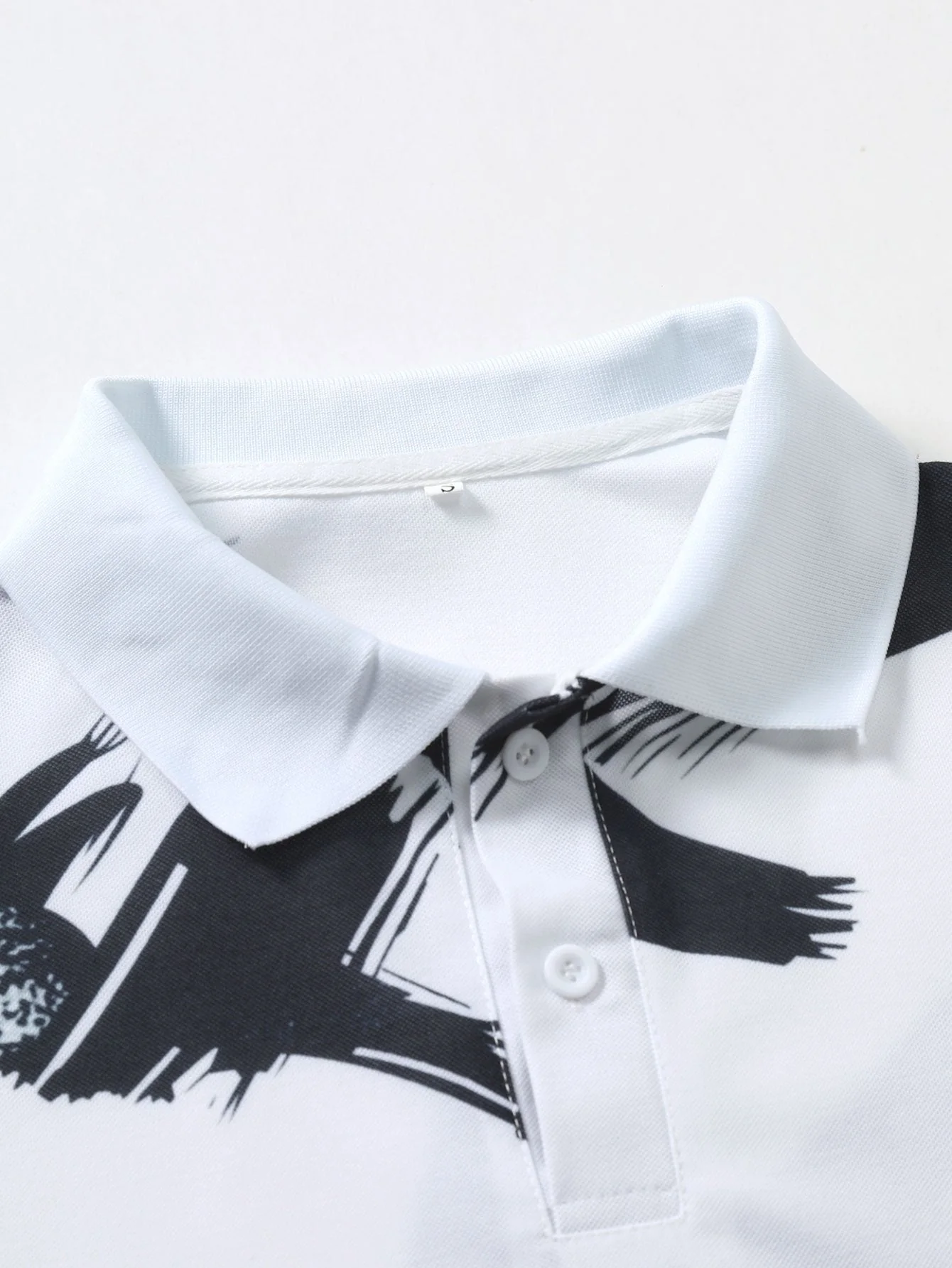 Kevin® | Brushstroke Print Polo Shirt - Image 3
