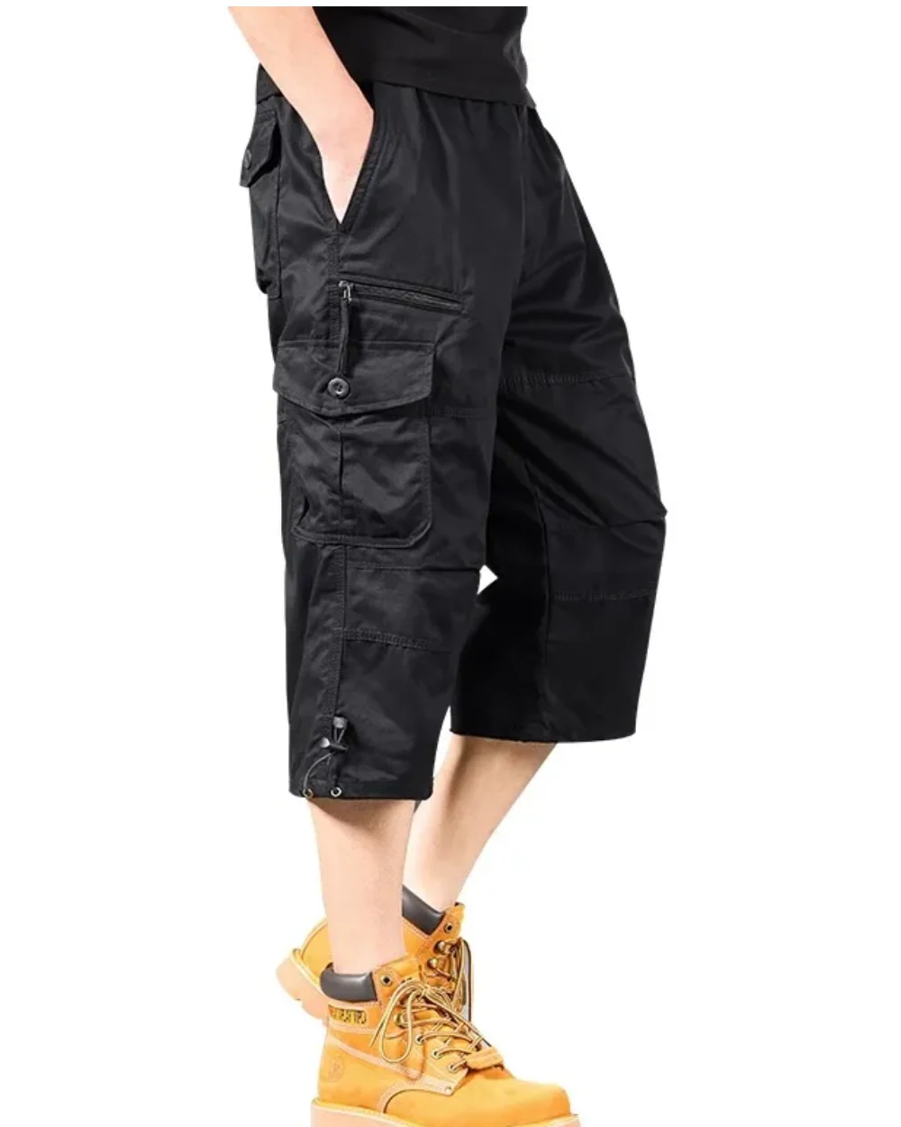 Kevin | Long Cotton Cargo Shorts