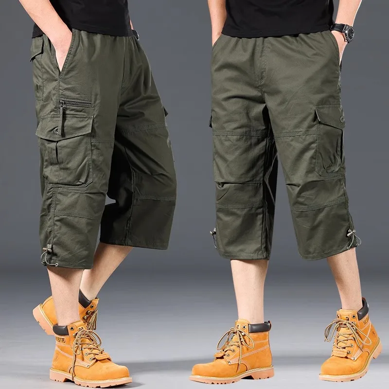 Kevin | Long Cotton Cargo Shorts - Image 9
