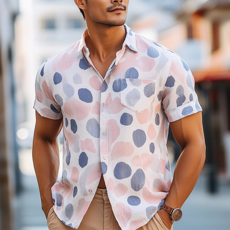 Kevin | Men'S Summer Fashion Casual Printed Short Sleeve Shirt - Image 2