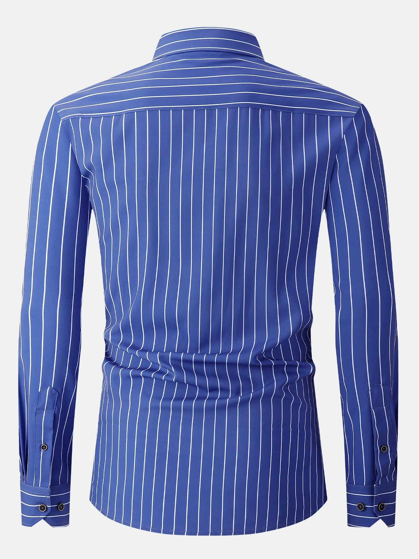 Kian® | Long Sleeve Stripe Pocket Button Up Shirt - Image 4