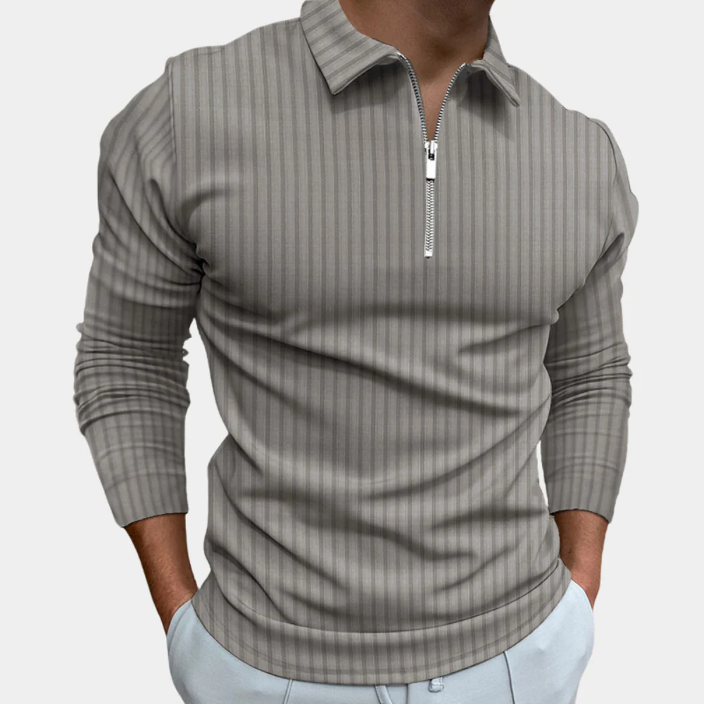Kirk® | Men'S Shirt With Long Sleeves And Zip - Image 2