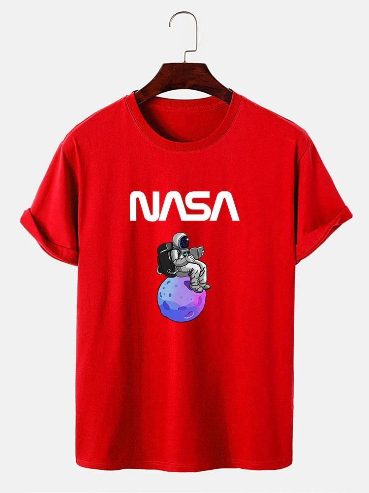Klaus® | Astronaut Reading Book Print T-Shirt - Image 9