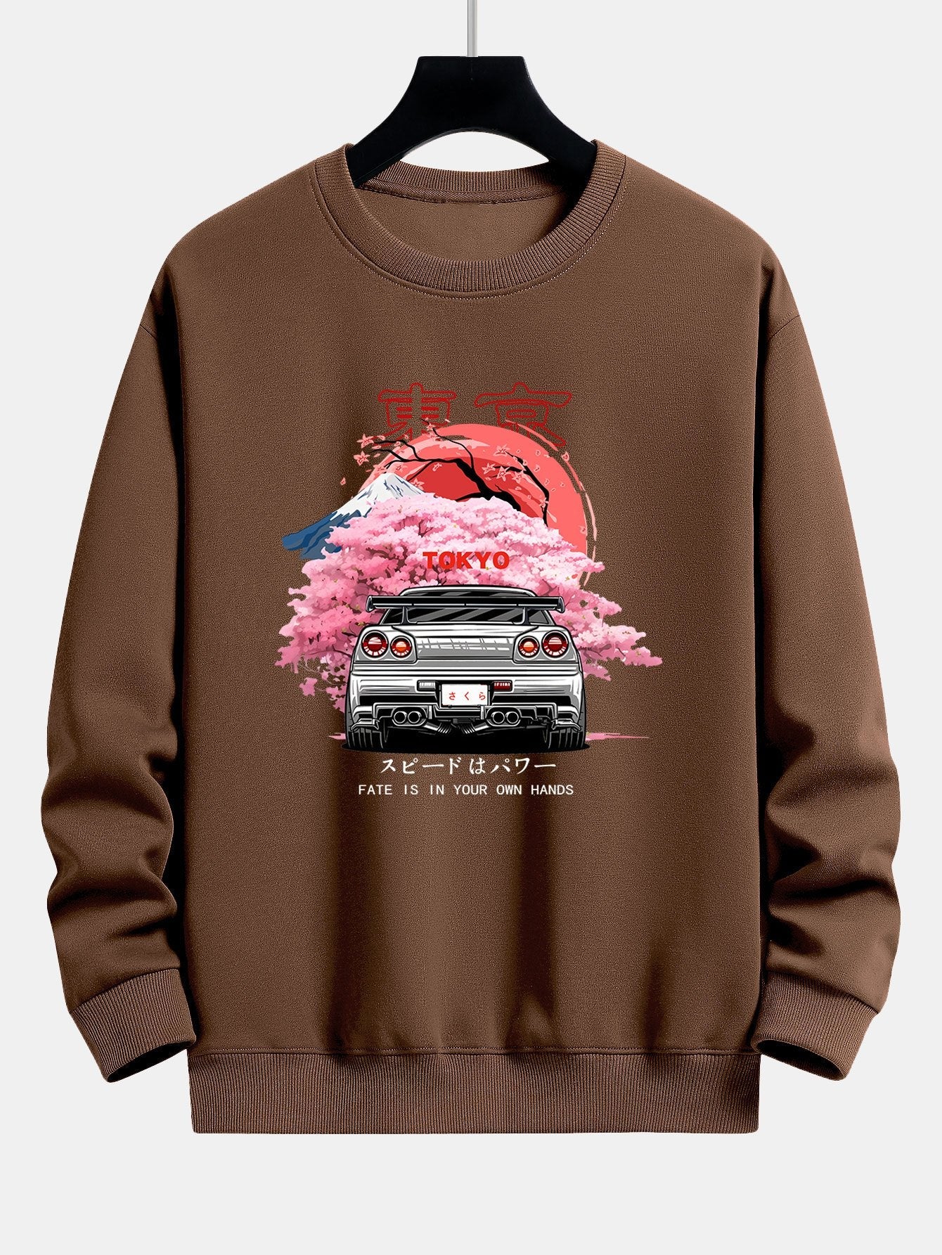 Kody® | Tokyo Sakura Car Print Relax Fit Sweatshirt - Image 8