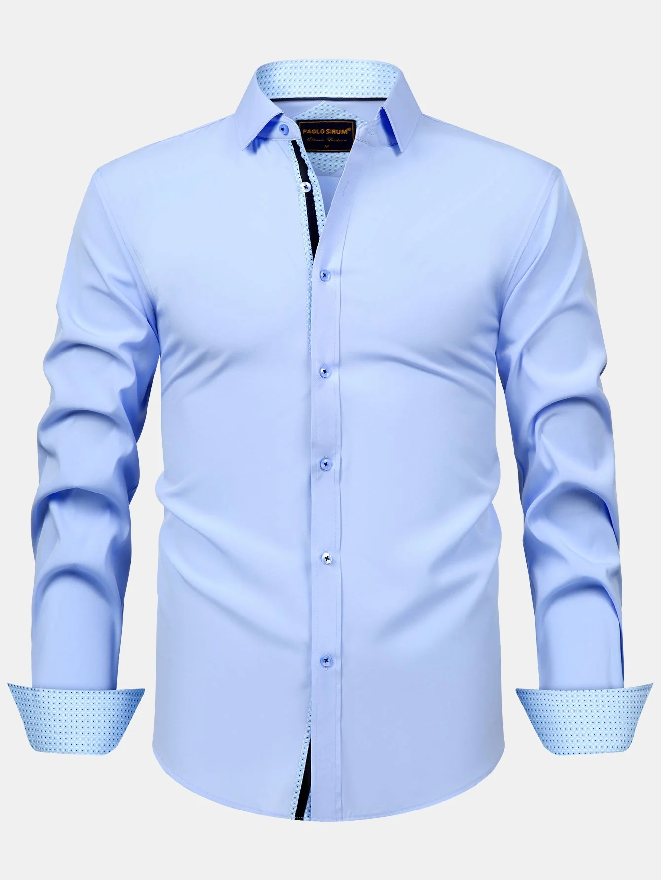 Konrad® | Long Sleeve Contrast Button Up Dress Shirt - Image 3