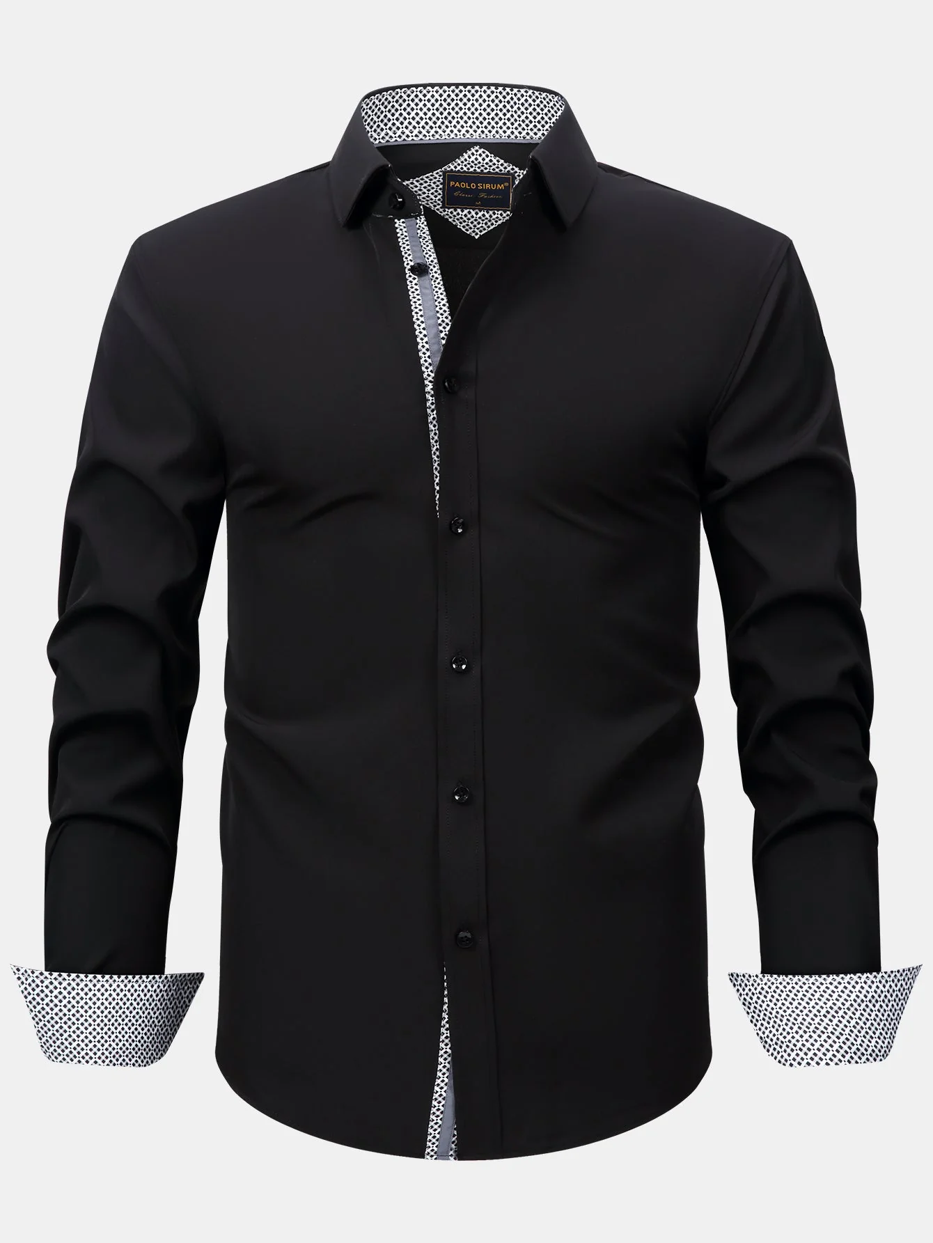 Konrad® | Long Sleeve Contrast Button Up Dress Shirt - Image 5