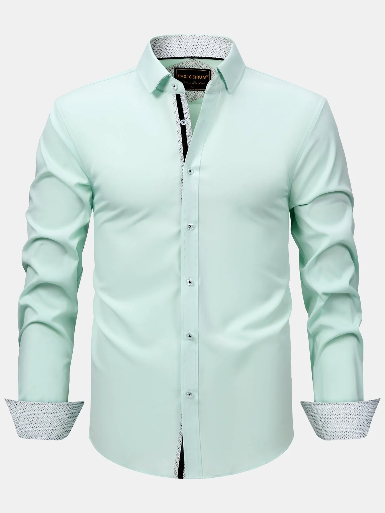 Konrad® | Long Sleeve Contrast Button Up Dress Shirt - Image 9