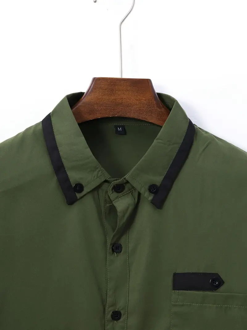 Kruz® | Color Block Long Sleeve Shirt For Men - Image 11