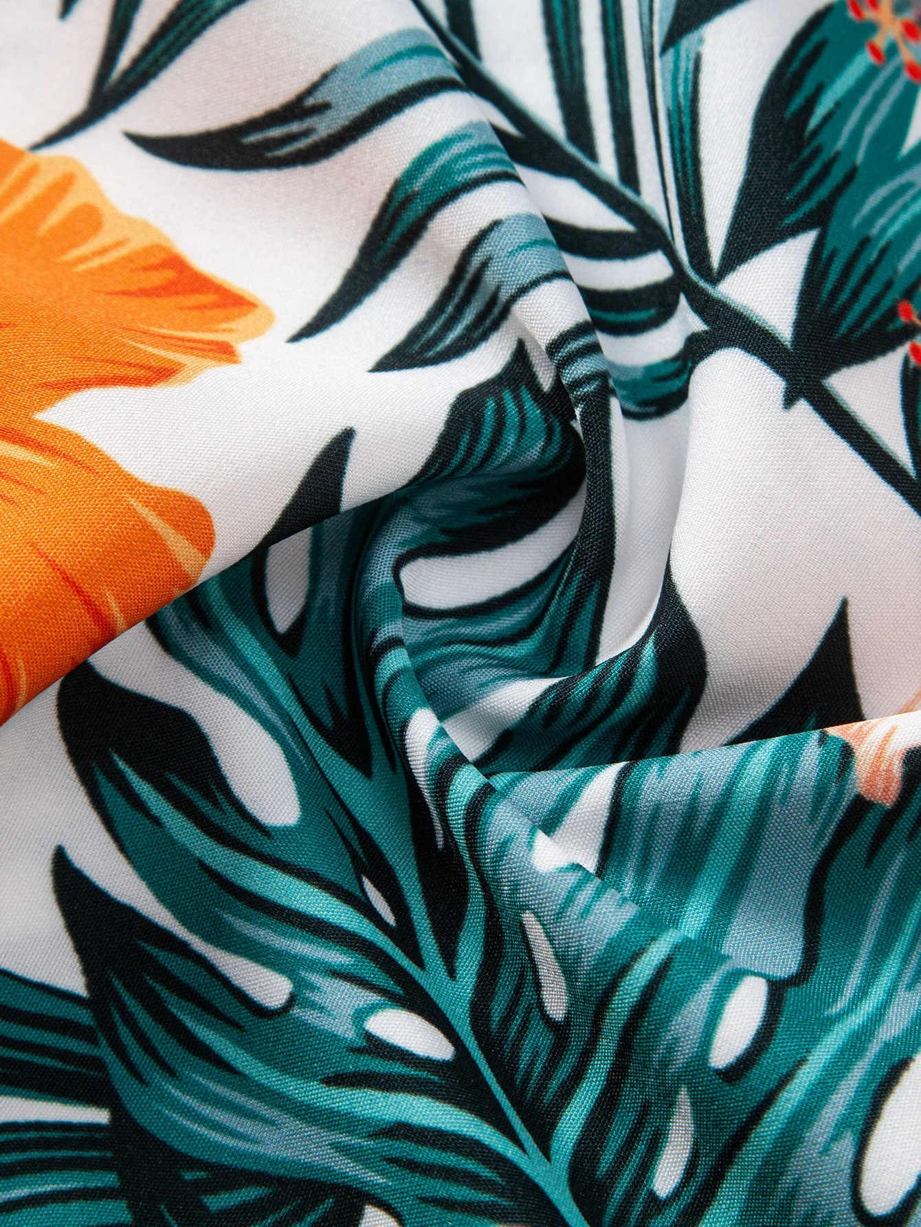 Kyle® | Tropical Flowers Print Button Up Shirt & Drawstring Swim Shorts - Image 8