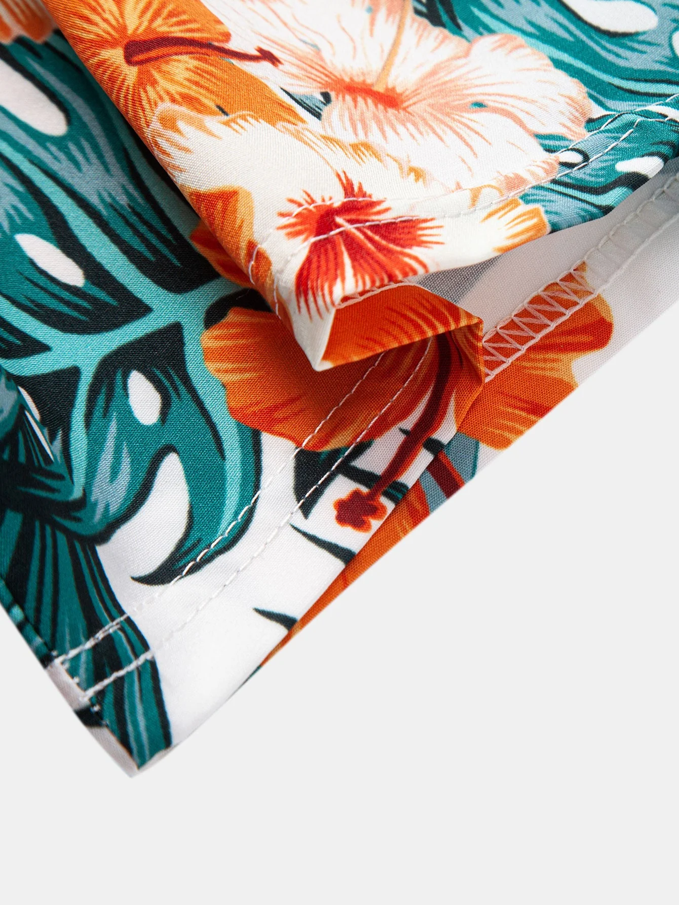 Kyle® | Tropical Flowers Print Button Up Shirt & Drawstring Swim Shorts - Image 9