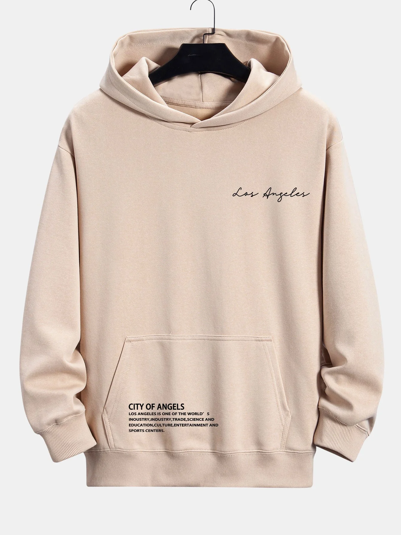 Kylo | Los Angeles Slogan Print Relax Fit Hoodie - Image 4