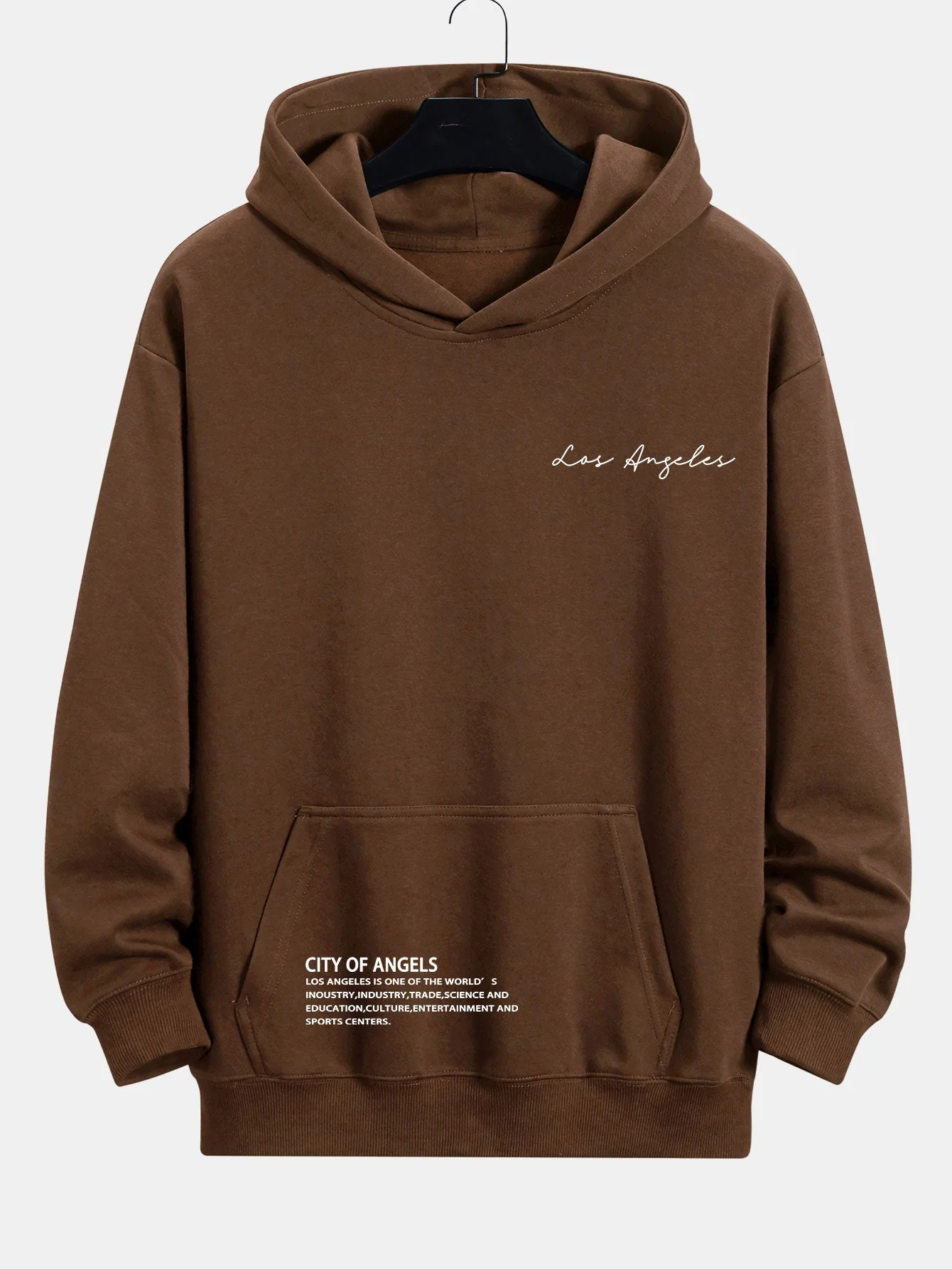 Kylo | Los Angeles Slogan Print Relax Fit Hoodie - Image 7
