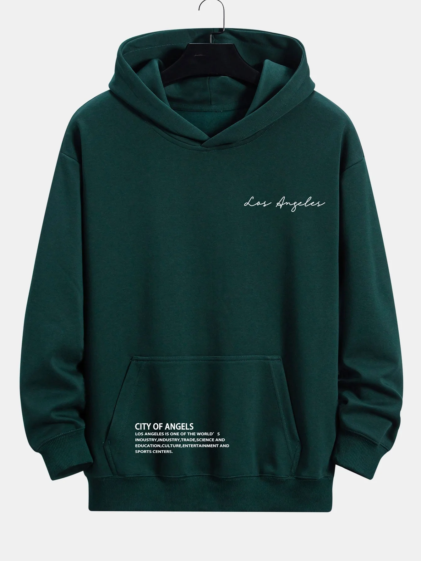 Kylo | Los Angeles Slogan Print Relax Fit Hoodie - Image 8