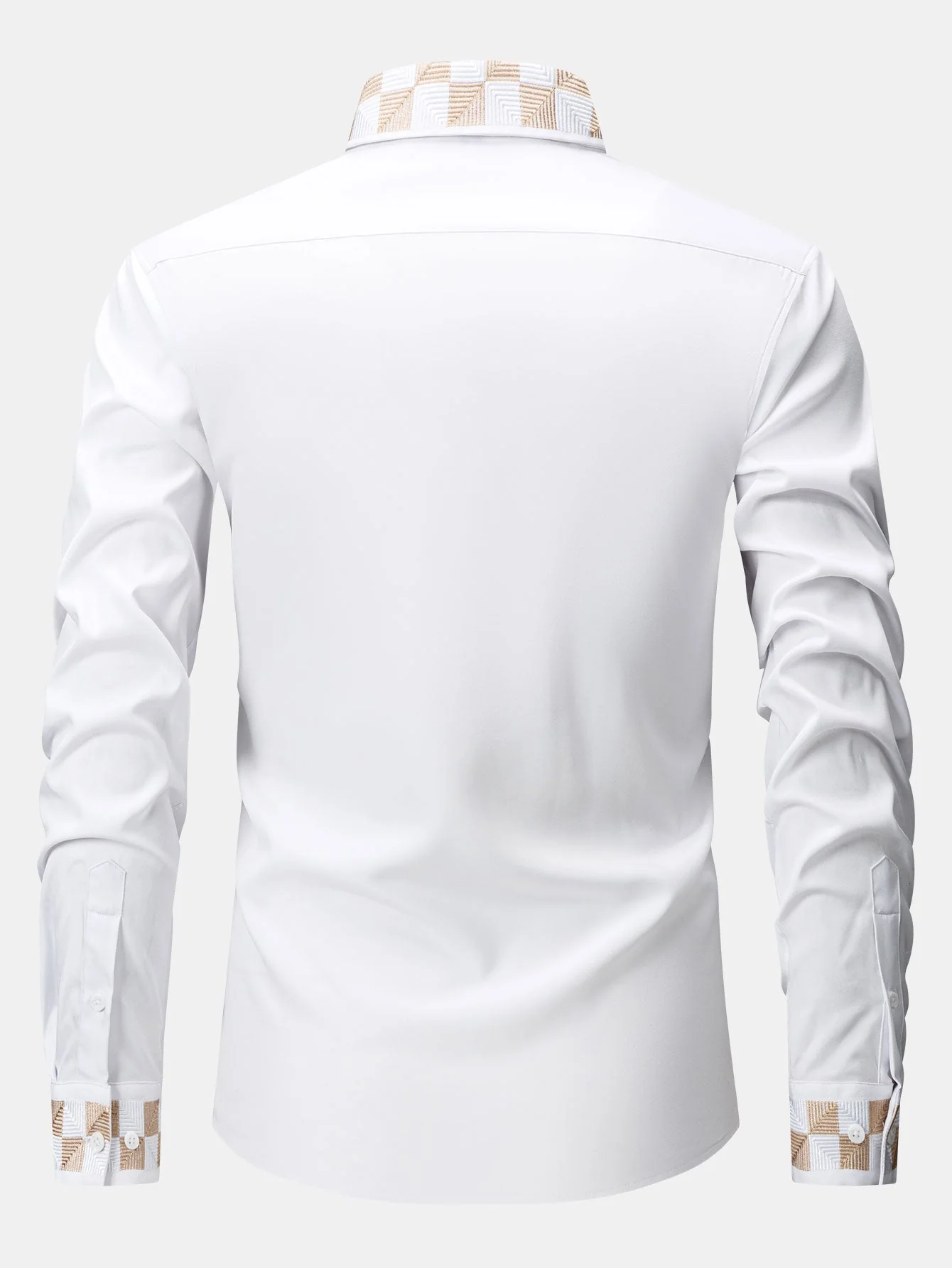 Laban® | Long Sleeve Embroidered Hidden Buttons Placket Shirt - Image 4