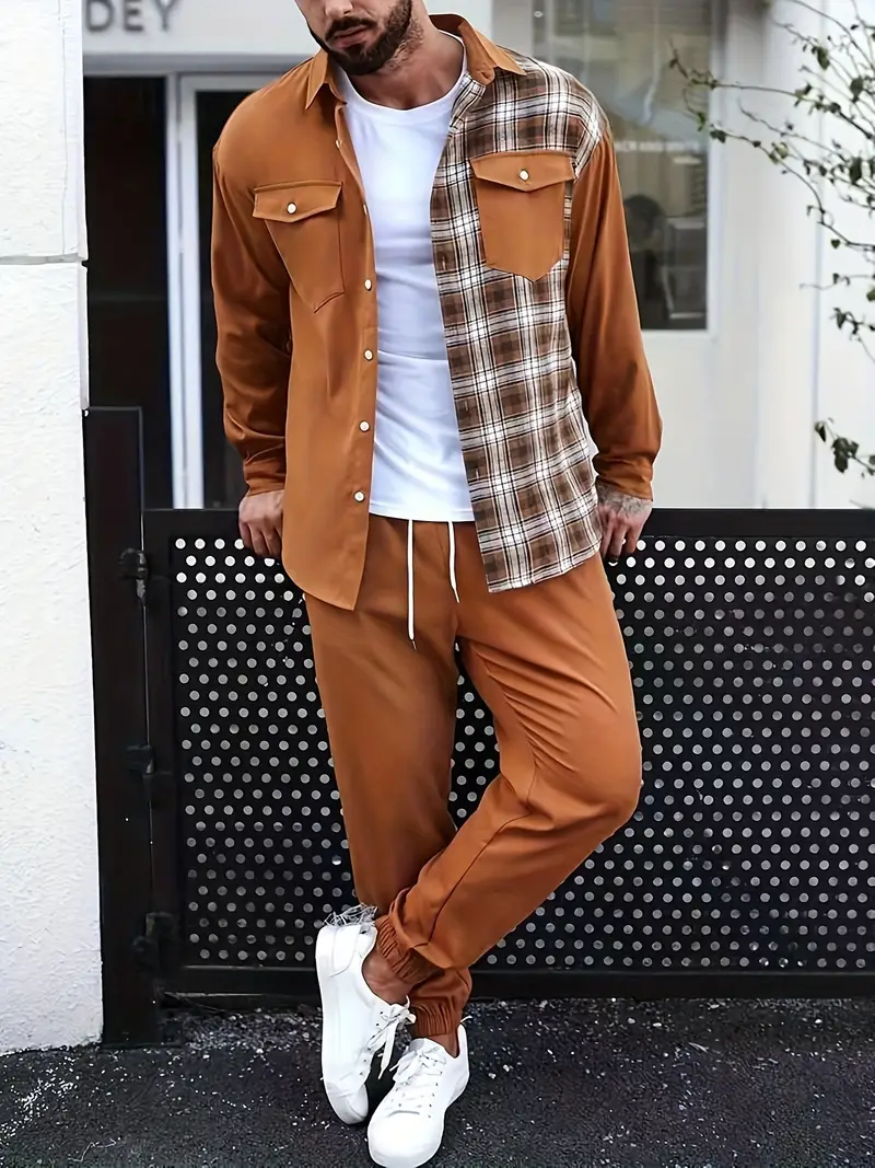 Lachlan® | Casual Set Of Checked Shirt And Trousers With Buttons - Image 3