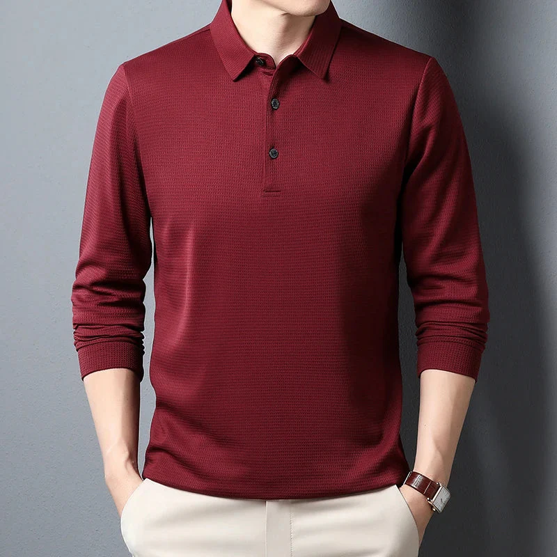 Lachlan® | Long-Sleeved Business-Casual Polo Shirt - Image 7
