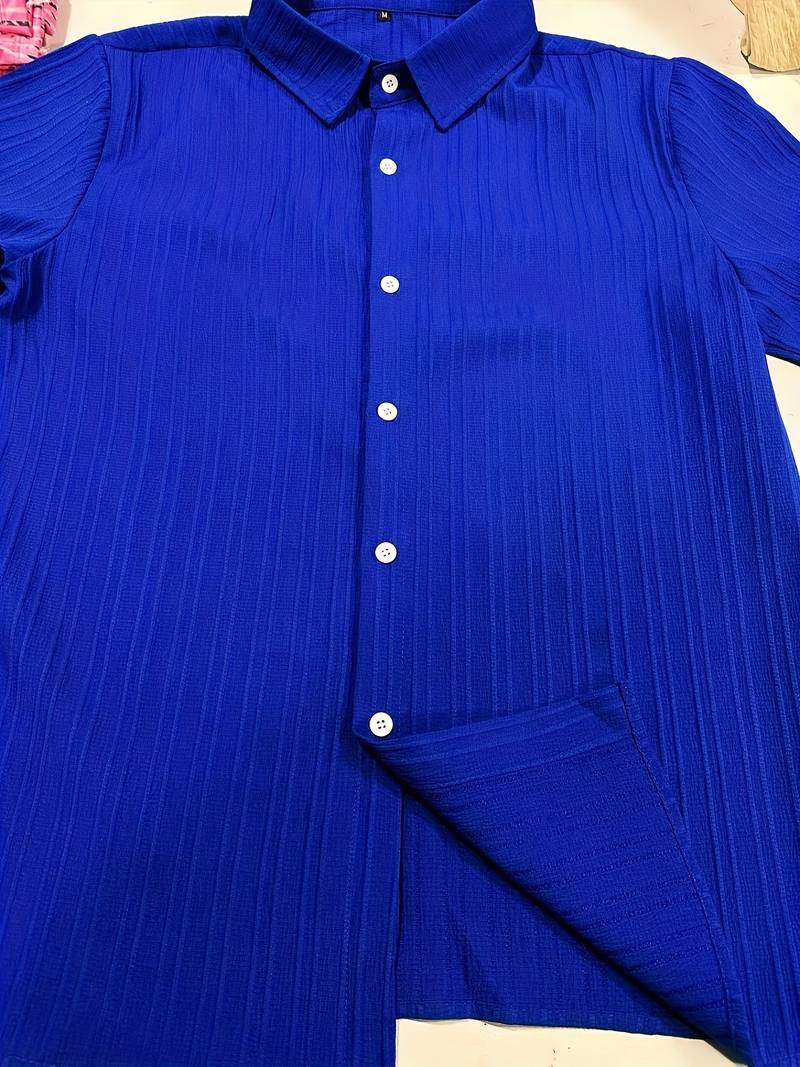 Lafayette® | Ribbed Short-Sleeved Blouse With Button Placket - Image 2