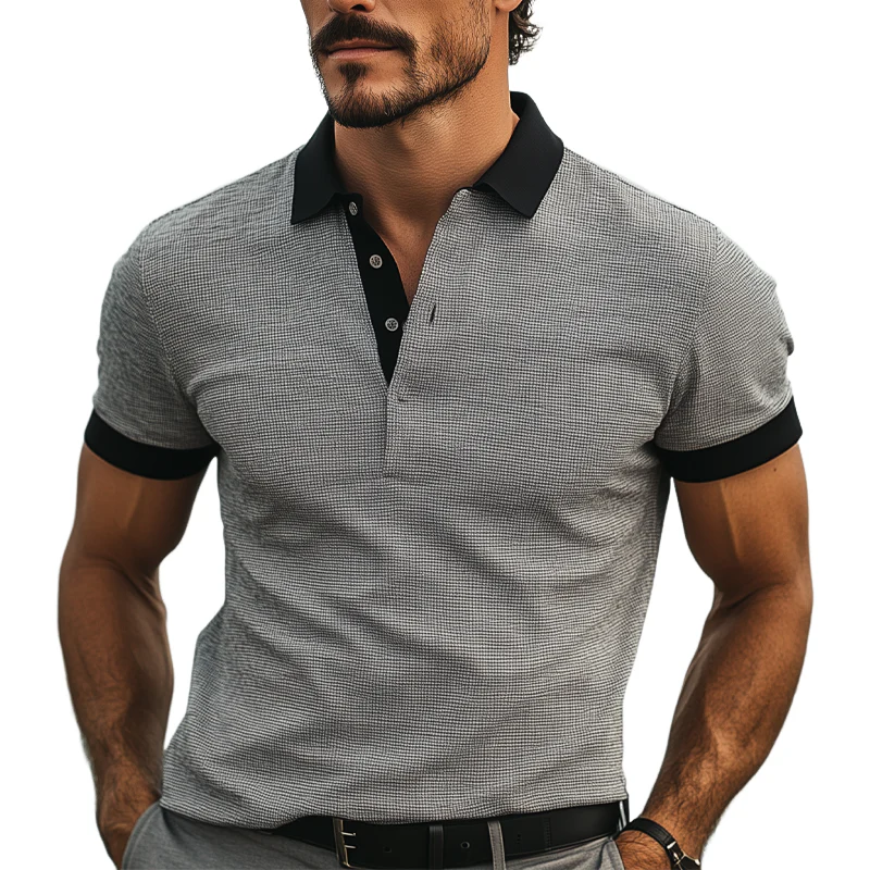 Lance | Men'S Waffle Short-Sleeved Polo Shirt