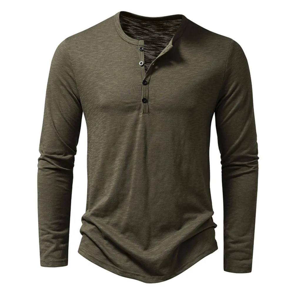 Larry | Long Sleeved Cotton Polo Shirt - Image 3