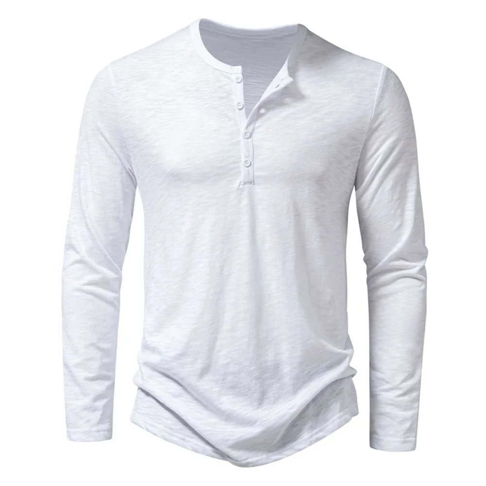 Larry | Long Sleeved Cotton Polo Shirt - Image 4