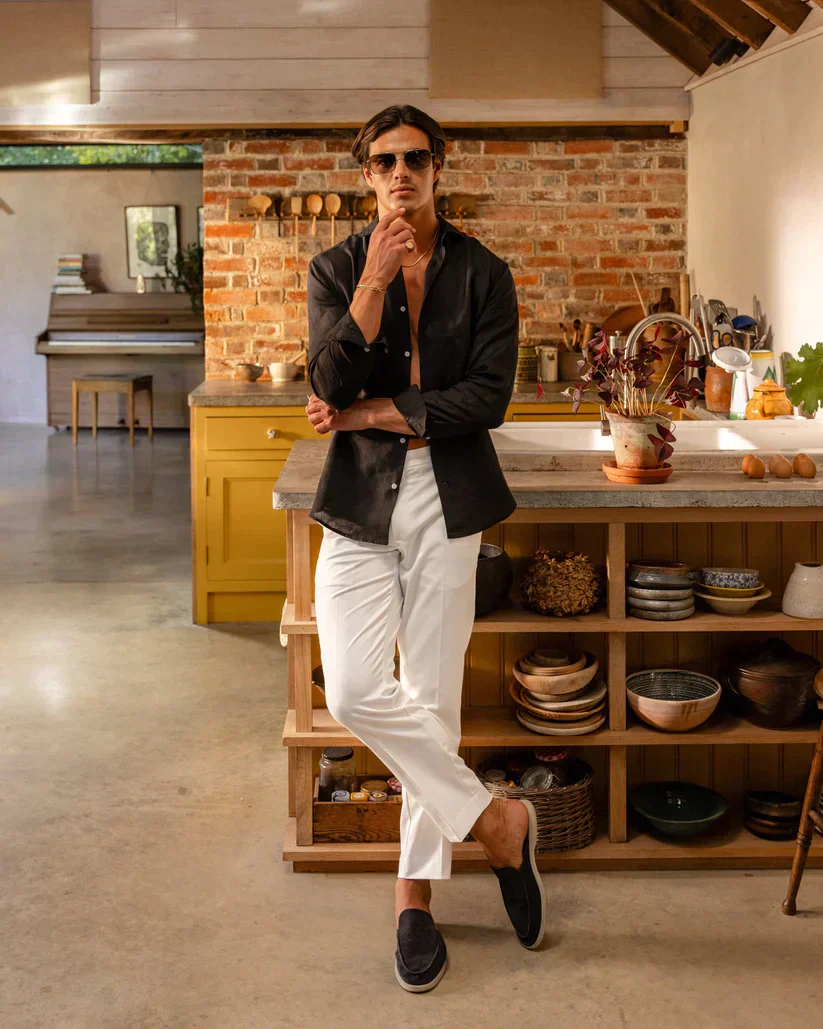 Lars® | Linen Shirt Black - Image 3