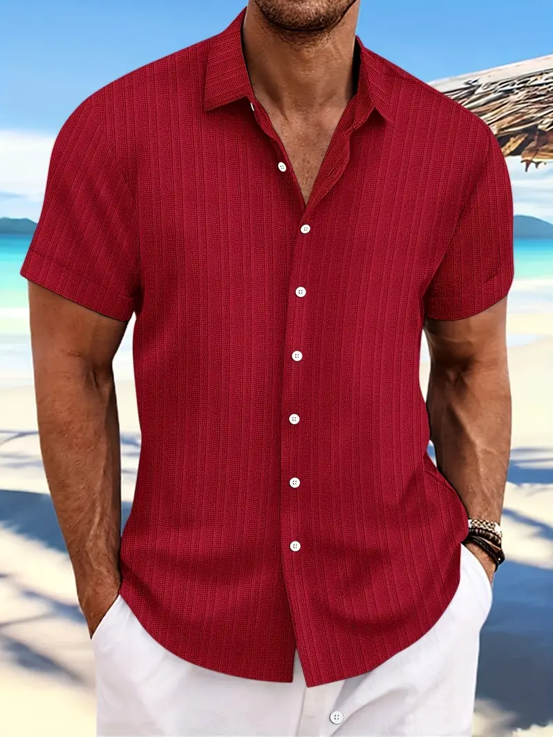 Lary® | Casual, Breathable, Short-Sleeved Shirt With A Loose Striped Pattern - Image 13