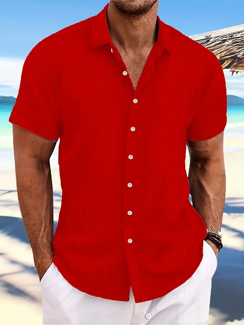Lary® | Casual, Breathable, Short-Sleeved Shirt With A Loose Striped Pattern - Image 6