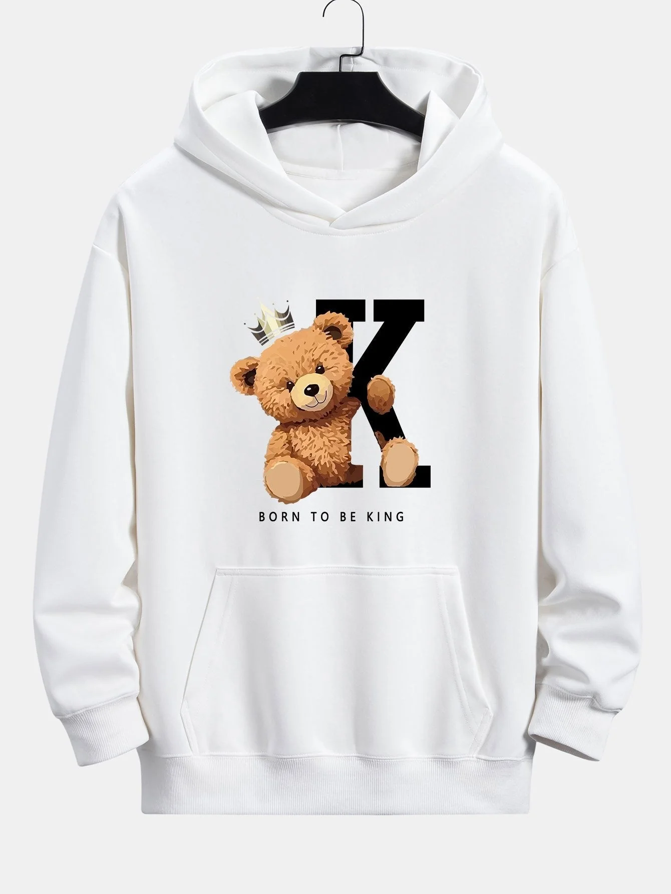 Latrell | Crown King Bear Print Relax Fit Hoodie - Image 2
