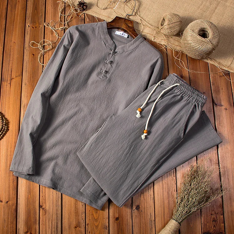 Laureano® | 2-Piece Set Consisting Of A Long-Sleeved Shirt And Trousers With An Elastic Waistband - Image 4