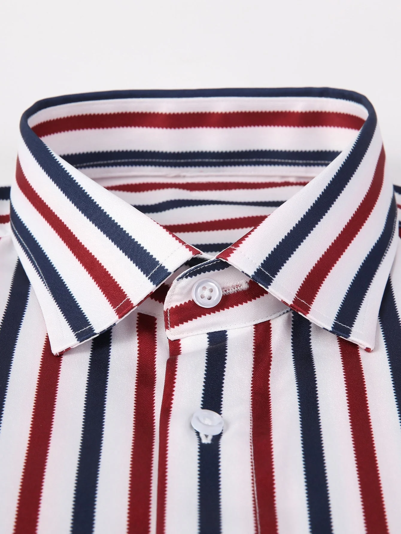 Laureano® | Long Sleeve Stripe Button Up Shirt - Image 4