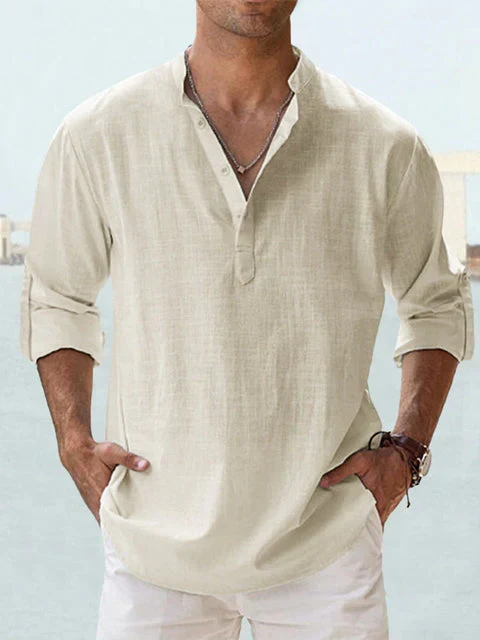Lawerence® | Cotton-Linen Long Sleeve Shirt - Image 9